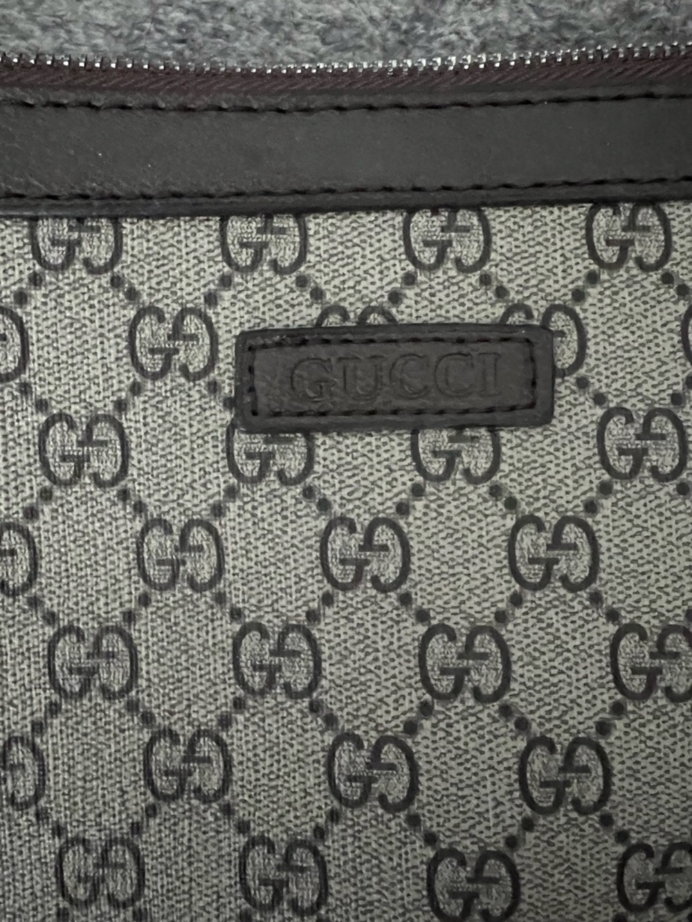 Gucci Beige and Brown Monogram Wristlet Toiletry Pouch - Picture 2 of 3